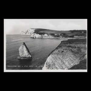 Freshwater Bay & Stag Rock Isle of Wight Real Photo Postcard