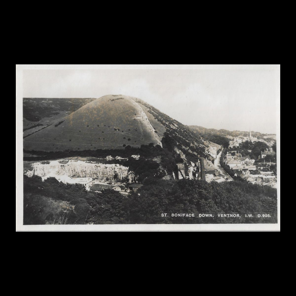 St Boniface Down Ventnor Isle of Wight Real Photo Postcard