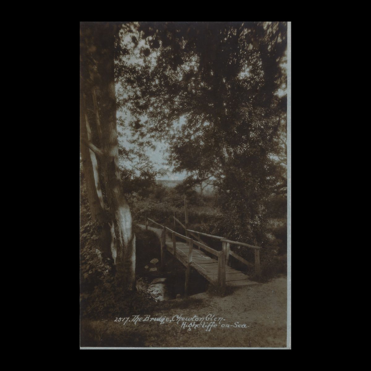 The Bridge, Chewton Glen, Highcliffe-on-Sea (c.1920s–1930s) | Real Photo Postcard