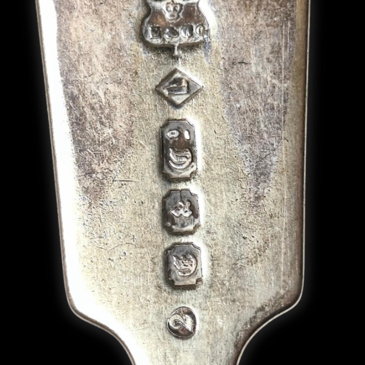 Victorian London Sterling Silver Table Spoon 1800s Hallmark