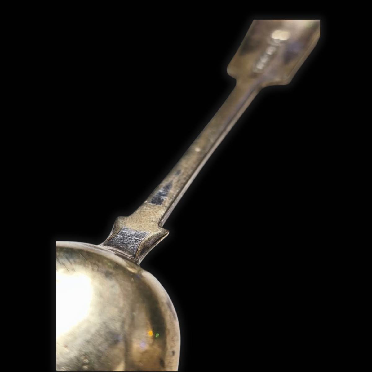 Victorian London Sterling Silver Table Spoon 1800s Reverse