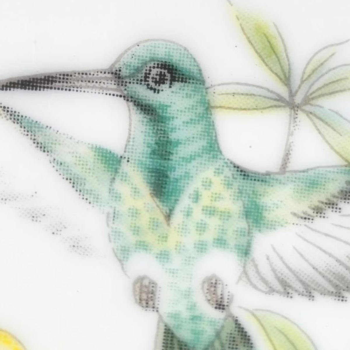 Vintage Japanese Raised Enamel Trinket Dish Close Up Bird 2