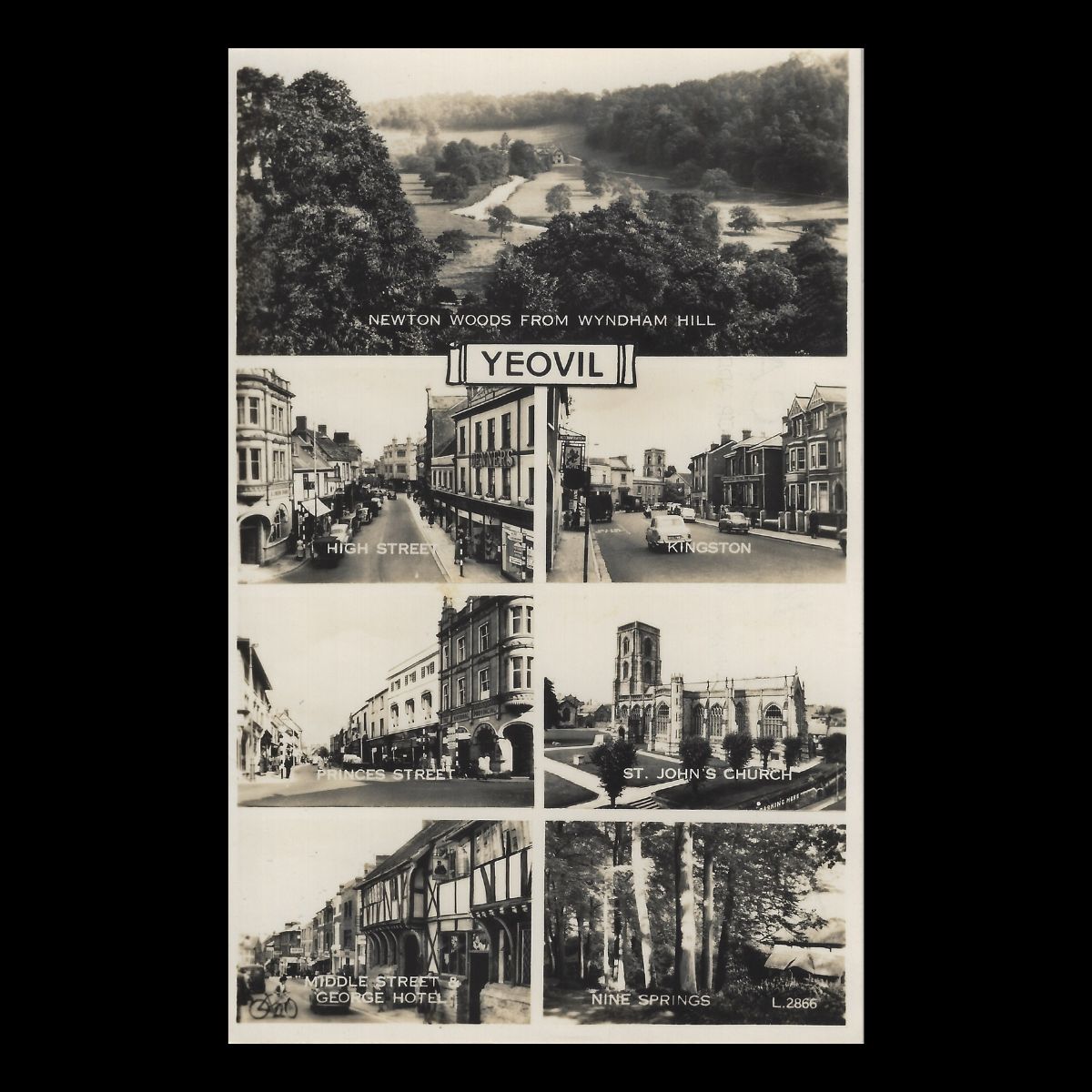 Yeovil, Somerset – Multi-View Town Scenes (c.1950s) | Real Photo Postcard