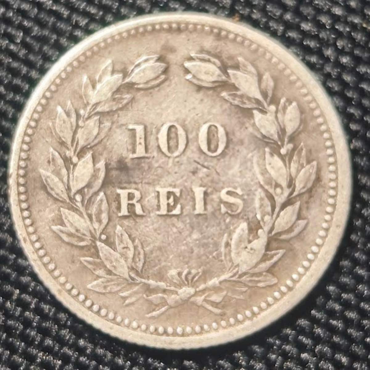 1893-Portugal-100-Reis-King-Carlos-I-Silver-Reverse