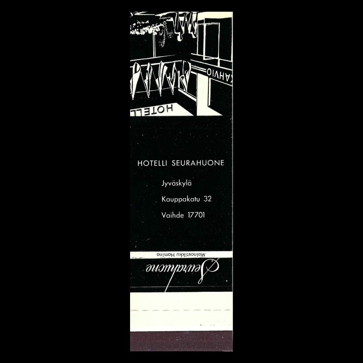 Hotelli Seurahuone, Jyväskylä – Finnish Hotel Matchbook Sleeve (c.1950s–60s)
