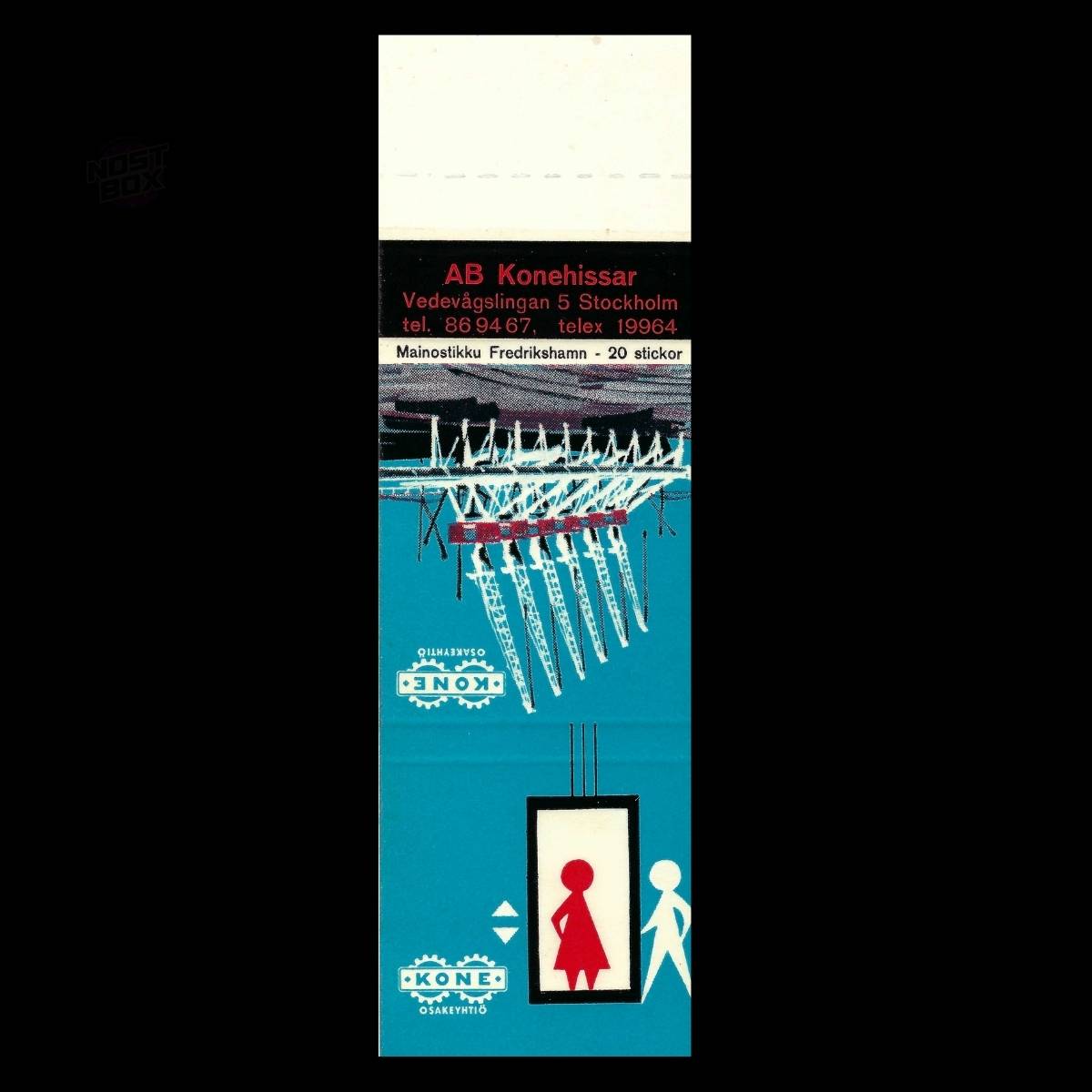 KONE – Finnish Industrial Engineering Promotional Matchbook Sleeve (c.1950s–60s)