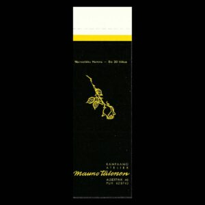 Kampaamo Atelier Mauno Talonen – Finnish Hair Salon Advertising Matchbook Sleeve (c.1960s–1970s)