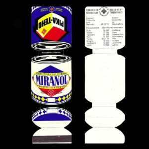 Miranol – Tikkurila Synthetic Enamel Paint Promotional Matchbook Sleeve (c.1950s–60s)