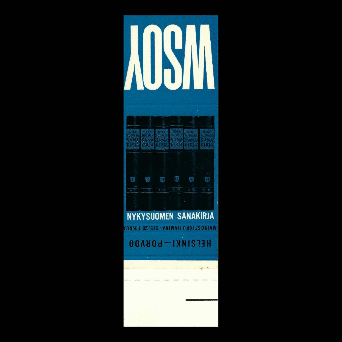 Nyky-Suomen Sanakirja – Finnish Dictionary Advertising Matchbook Sleeve (c.1960s)