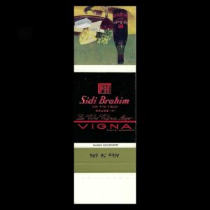 Sidi Brahim – Vigna Algerian Wine Promotional Matchbook Sleeve (c.1950s–60s)