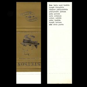 Stetson – Finnish Promotional Matchbook Sleeve – Born in America (c.1960s)