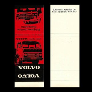 Volvo – Finnish Commercial Vehicles Matchbook Sleeve (c.1960s–70s)