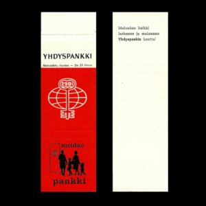 Yhdyspankki – Finnish Banking Advertising Matchbook Sleeve (c.1960s–1970s)