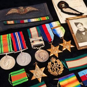 Named WWII RAF navigator medal group to J.C. Elphick with Atlantic Star, Africa Star and original effects