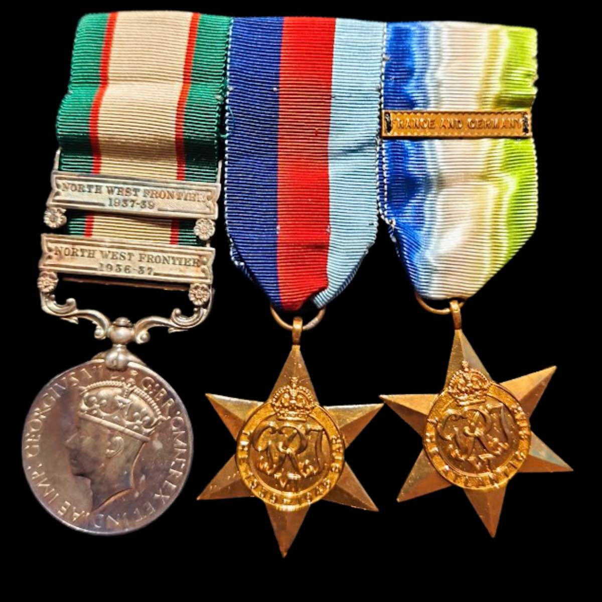 j c elphick raf navigator medal group india general service atlantic africa star france germany clasp